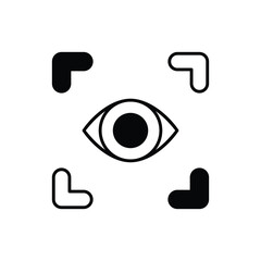 Image Recognition vector icon stock illustration