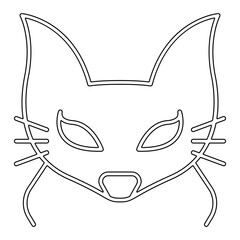 Cat mask icon in line style