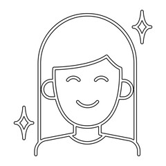 Botox icon in line style