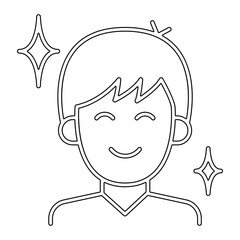 Botox icon in line style