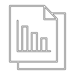 Report icon in line style