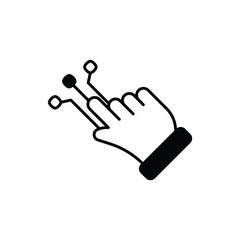 Interaction vector icon stock illustration