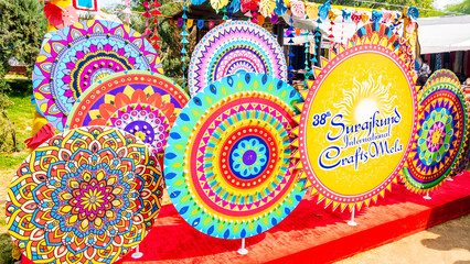 The Surajkund Mela or Surajkund Fair of Faridabad, Haryana, India is unique as it showcases the richness and diversity of the handicrafts and handlooms
