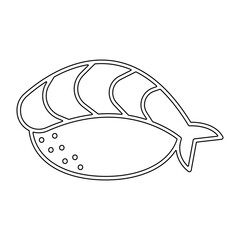 sushi icon in line style