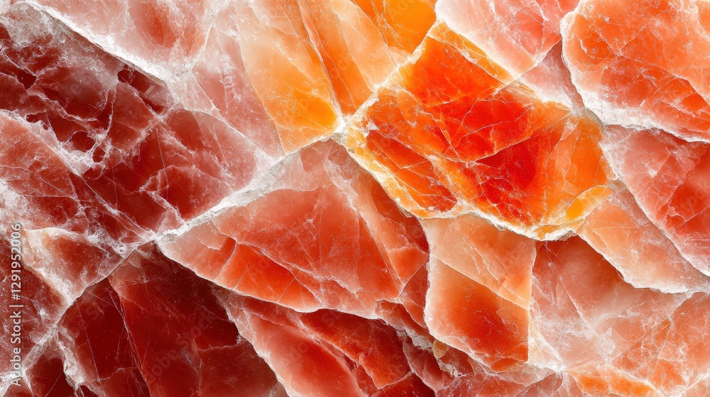Poster Close up of a polished marble surface with distinctive patterns and textures for background use