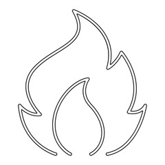 Flammable icon in line style