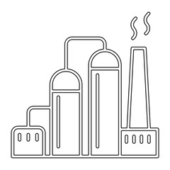 Refinery icon in line style