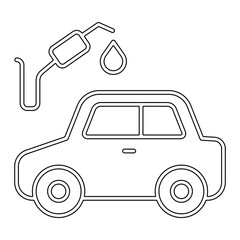 Obraz premium Gas station icon in line style