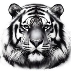 흰 배경, 호랑이, 펜슬 드로잉, jpeg (white background, tiger, pencil drawing, jpeg)