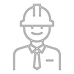 Engineer icon in line style