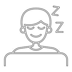 Sleeping icon in line style