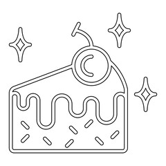 Cake icon in line style