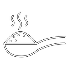 Eating icon in line style