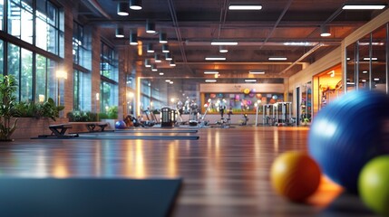 Employees take part in a fitness challenge to improve their health and teamwork. The motivating lighting and environment enhance the experience.