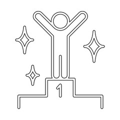 Winner icon in line style