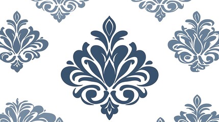 Fototapeta premium Ornament design for textiles. Damask style, repeating pattern, textile art for decor