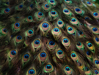 Obraz premium peacock feathers background
