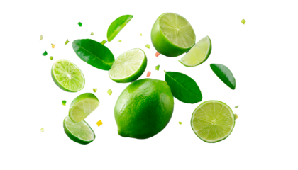 limones verdes cayendo sin fondo 