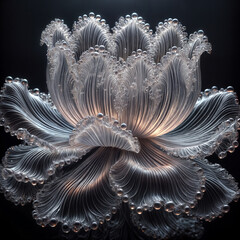 crystal flower on a black background