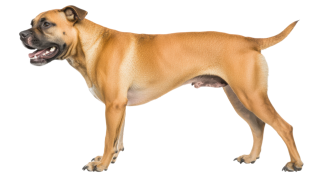 Alert pitbull dog in barking stance high-resolution photography gigapixel quality