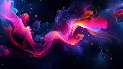 abstract background with colorful neons, colored neon contours, abstract colored wallpaper