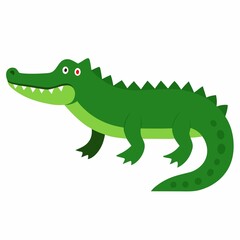 cartoon crocodile  Illustration on white background