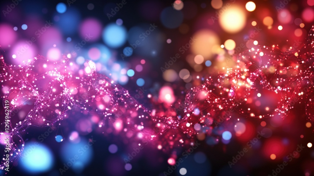 Poster colorful abstract background with vibrant lights and patterns for creative designs and digital art p