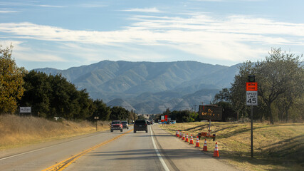 Construction on California 154 Highway