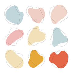 A minimalist set of colorful abstract shapes with a geometric touch. Ideal for branding, website elements, and product packaging.