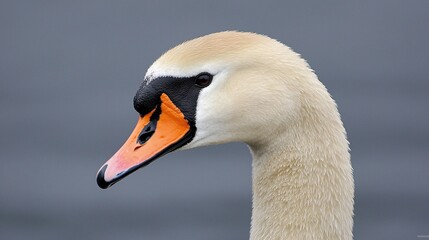 Obraz premium close-up shot of a swan’s eyes reflecting a deep sadness, conveying the emotion of one-sided love. swan, eyes, sadness, emotion, reflection, love, longing, one-sided love, loneliness, close-up, 