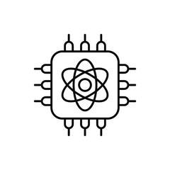 Quantum Computing vector icon stock illustration