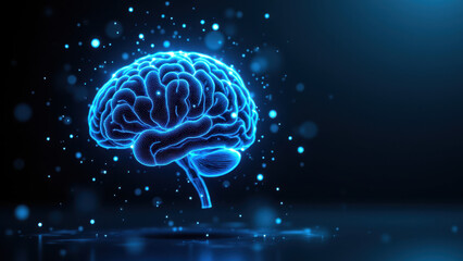A digital illustration of an artificial brain with a futuristic glow effect, symbolizing Artificial General Intelligence (AGI).