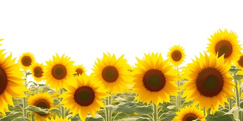 Obraz premium sunflowers on white background