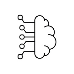Ai Technology vector icon stock illustration