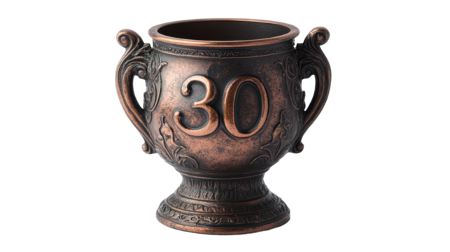 Bronze trophy celebrating third place achievement indoor decorative item elegant environment close-up symbolism