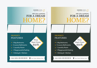 Creative Modern Clean Clean Fresh Real State Flyer Or Business Flyer Design Template