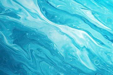 Abstract Blue Acrylic Pour Background Texture