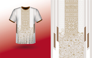 Print,  t-shirt sport design template, Soccer jersey mockup for football club. uniform front and back view