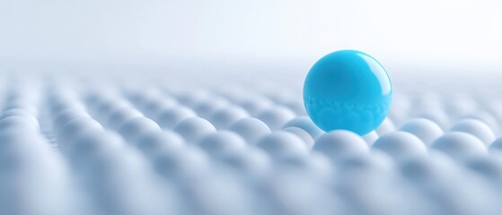 blue sphere stands out from the crowd