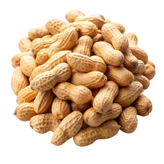 peanuts on white background