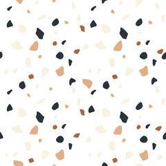 Minimalist Terrazzo Seamless Pattern in Neutral Tones