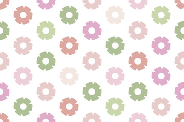 Minimalist Daisy Flower Seamless Pattern