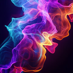 smoke on black background