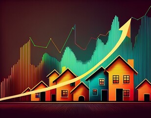 house prices rising on a graph