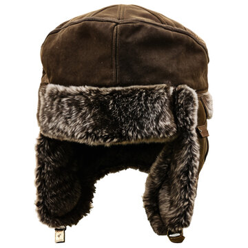 ushanka hat isolated on transparent background