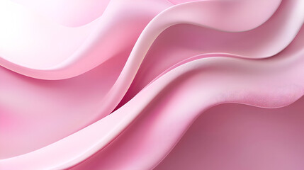 Fototapeta premium Gentle Pink Waves: A Serene Abstract Design. Soft, flowing curves create a calming, minimalist aesthetic. Perfect for backgrounds, branding, or any project needing a touch of elegance and tranquility.