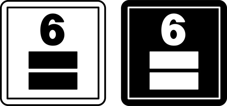 Max Stack Icons. Labels for Cardboard Packaging. Warning Symbol, Handle with Care. Illustration on White and Black Background.