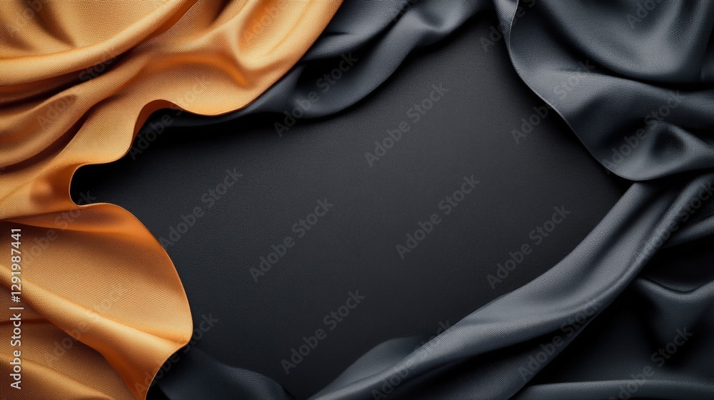 Poster black and orange abstract background with smooth gradients and texture for design and creative proje