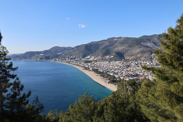 Naklejka premium Coastal city landscape. High quality photo