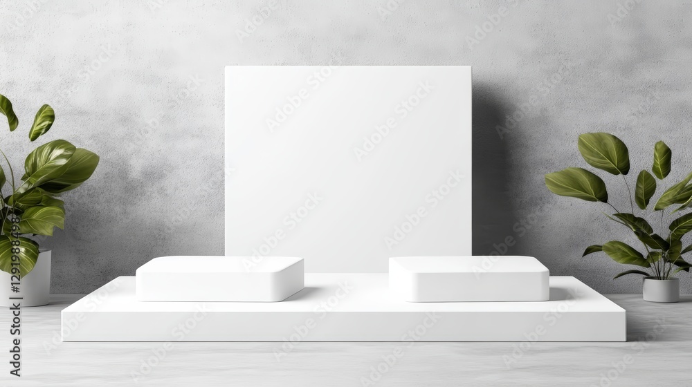 Poster empty white poster template mockup for presentations and design projects with a clean background